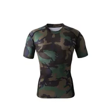 Wholesale-men compression tights base layer skin running Fitness Excercise soccer football shirts underwear jersey camouflage