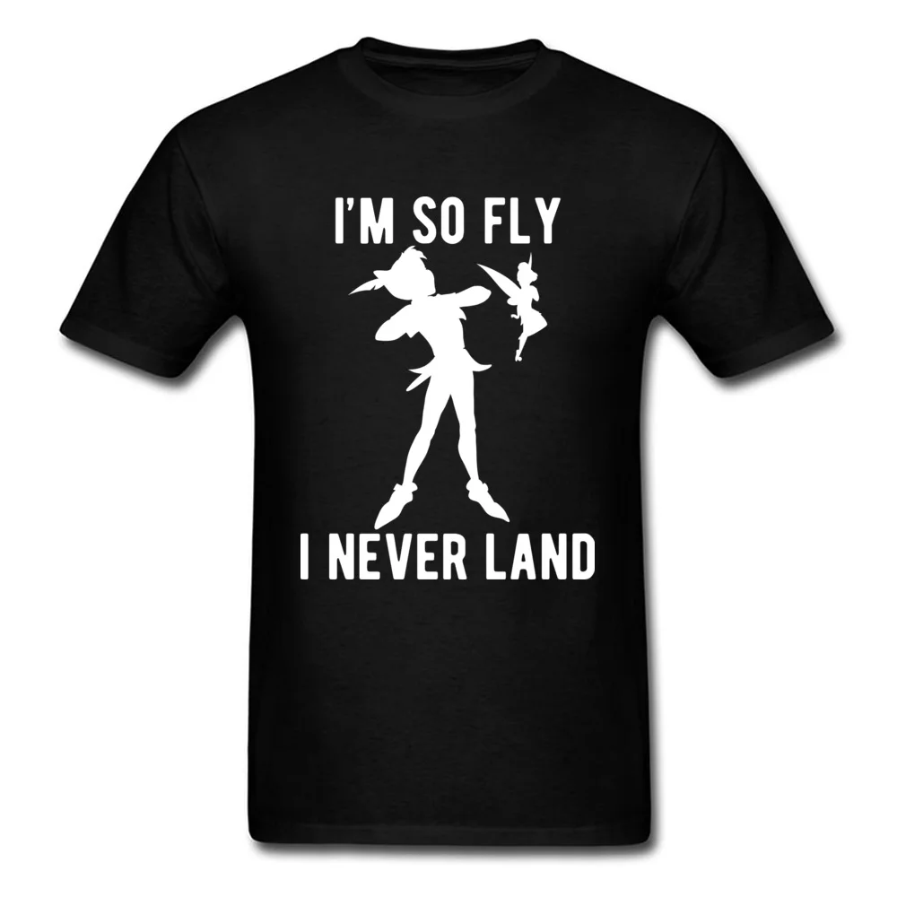 

Peter Pan Never Lands Funny Tshirt Men Clothes Summer/Autumn T Shirt Pure Cotton Tops Shirts Newest Personalized Top T-shirts