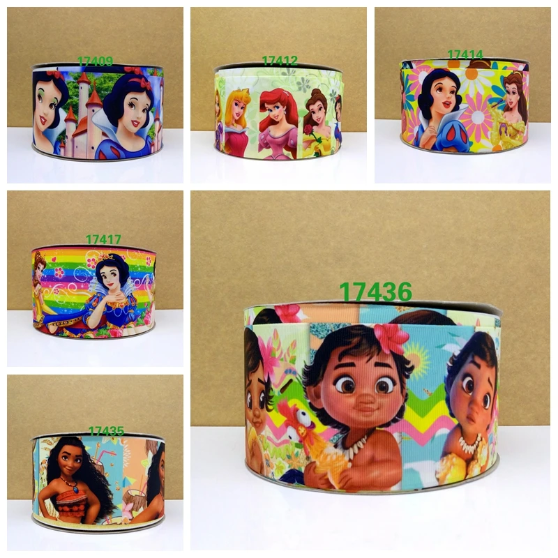 

Free shipping 50 yard cartoon printed grosgrain ribbon 17436