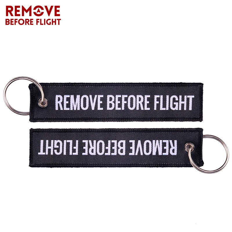 3 шт./лот Модные украшения remove Before Flight черный с белые буквы Плетеный брелок авиации подарки 5,12 ''* 1,10'' брелки для ключей