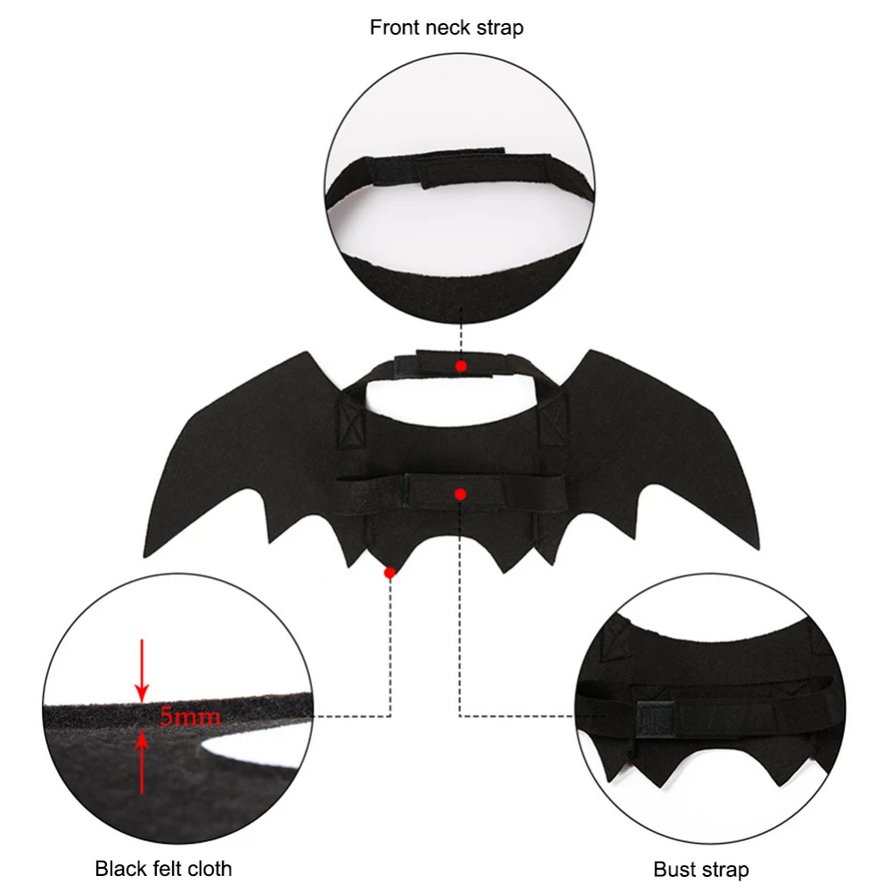 Halloween Cute Dog Cosplay Costume Pet Bat Wings Cat Dog Bat Costume Decorations Hot Sale Funny Clothes New Arrival