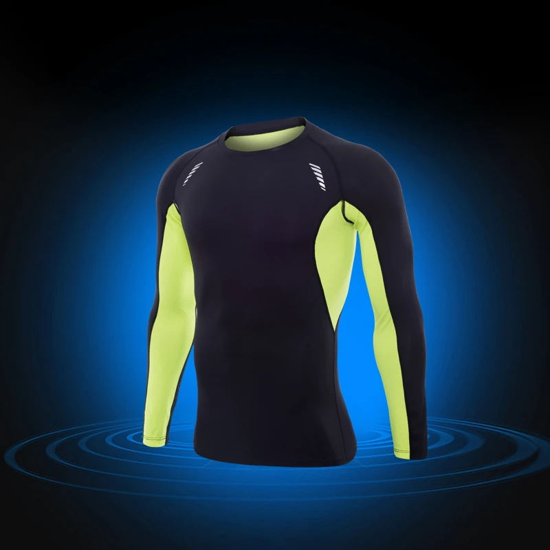 Футболка мужская быстросохнущая с длинными рукавами и отражателем|running long sleeve