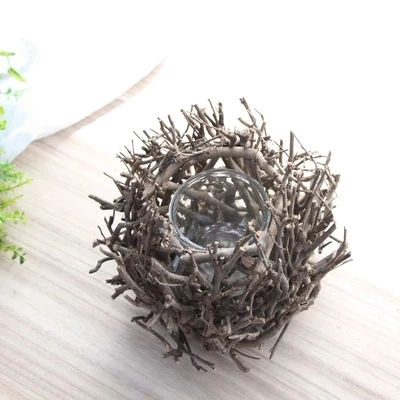 

Wooden Tree Branch Candle Holder Retro Home Decoration Dining Wedding Decor Gift Photography Handmade Candlestick Handmade