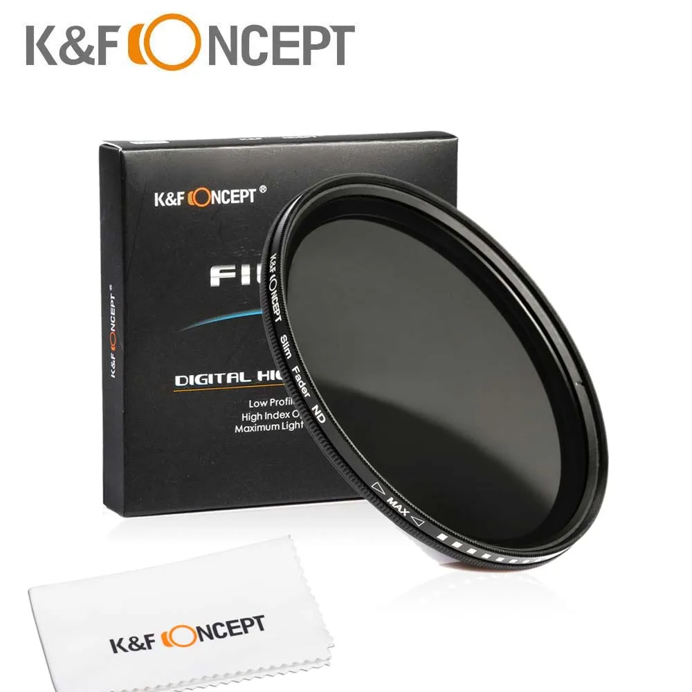

43mm Neutral Density Fader Variable ND2 ND4 ND8 to ND400 Adjustable ND Lens Filter for Canon Nikon Sony Fuji Samsung Lens