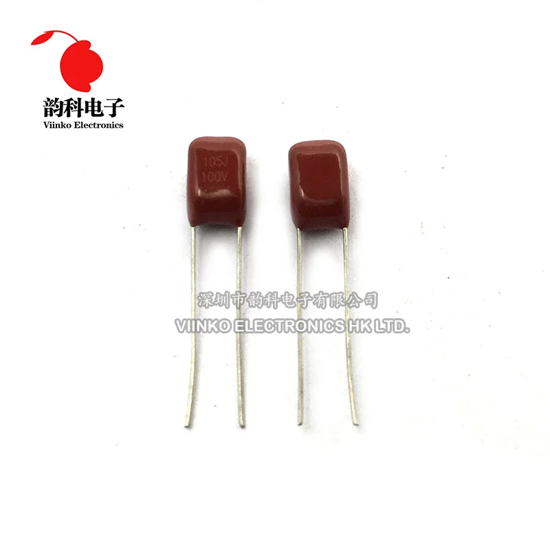 

10pcs CBB Polypropylene film capacitor pitch 5mm 105 1uF 100V