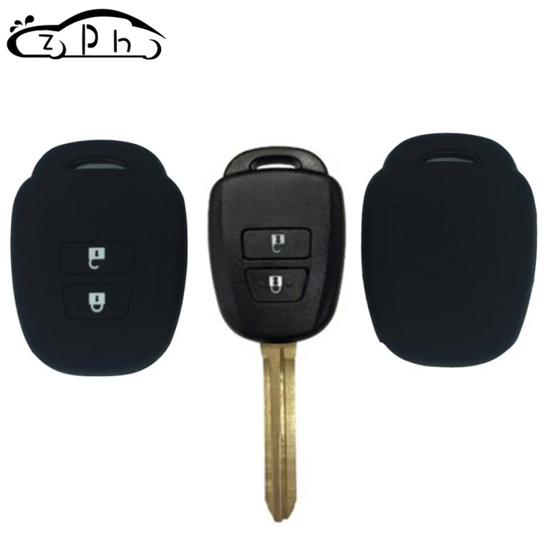 Для Toyota Aqua Ractis Vitz RAV4 HiAce Land Cruiser силиконовый ФОБ оболочка Обложка держатель 2