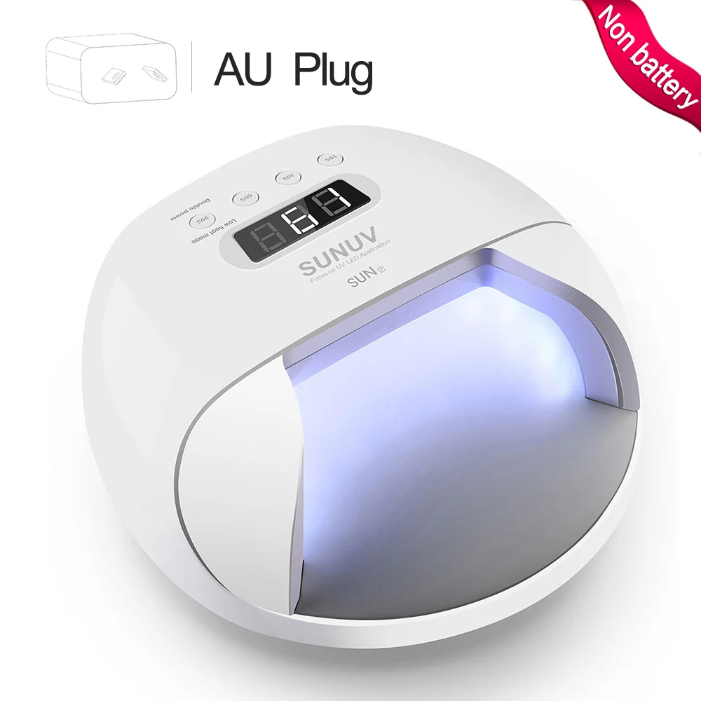 48W UV LED Nail Lamp with 36 Pcs Leds For Manicure Gel Nail Dryer Drying Nail Polish Lamp 30s/60s/90s Auto Sensor Manicure Tools - Цвет: SUN7 NO BATTERY AU