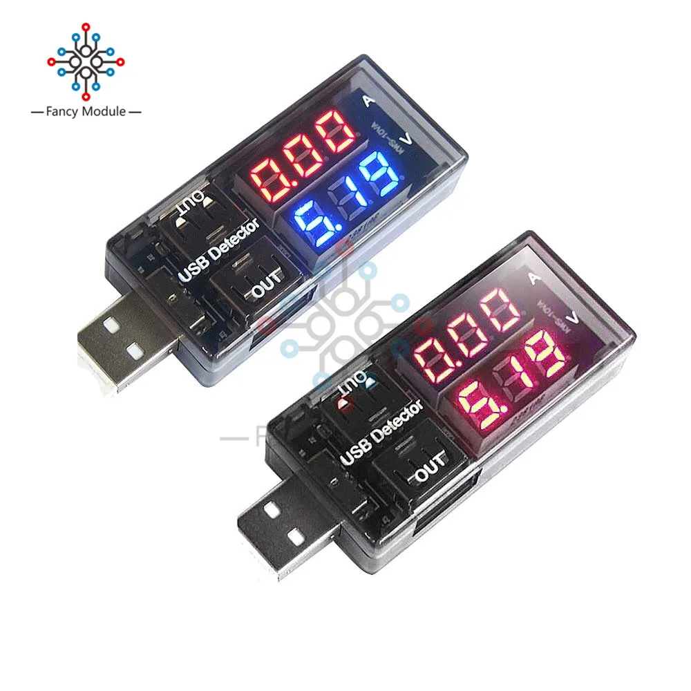 Цифровой USB вольтметр амперметр diymore измеритель напряжения емкости батареи