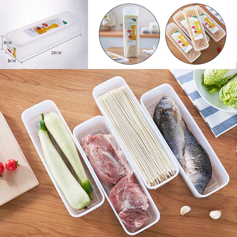 Noodles Storage Box Food Crisper Box Sealed Plastic Refrigerator