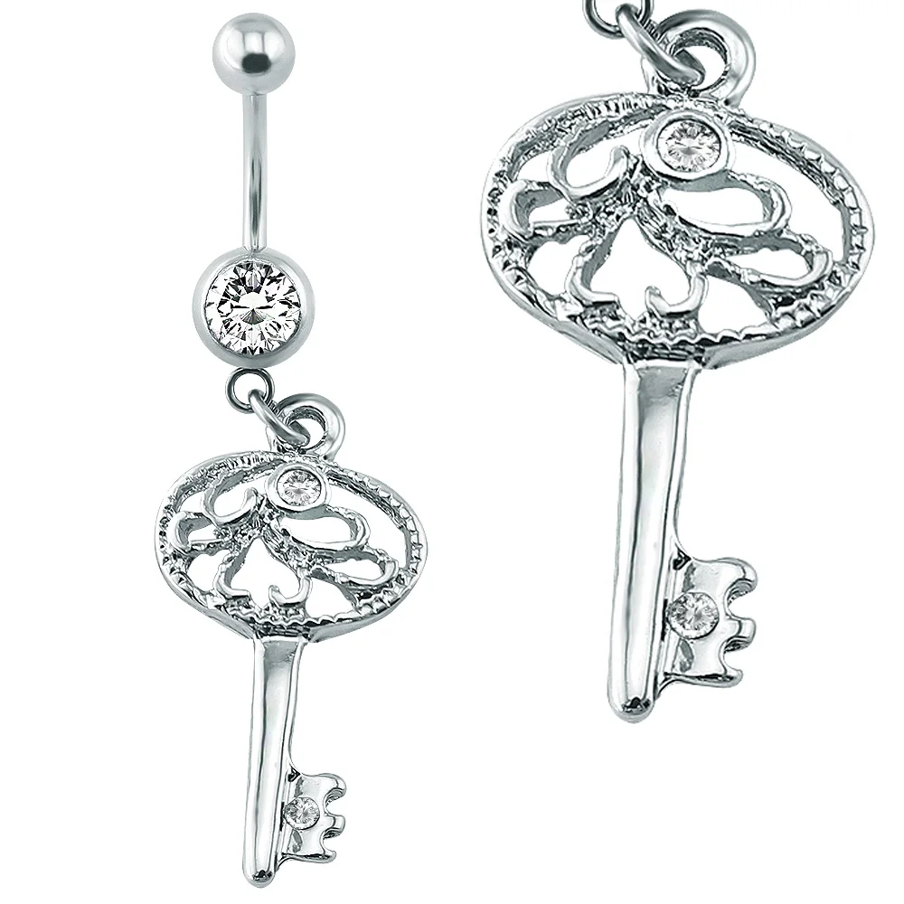 1 Pc Hot Fashion Navel Piercings Key Model Design Belly Button Rings