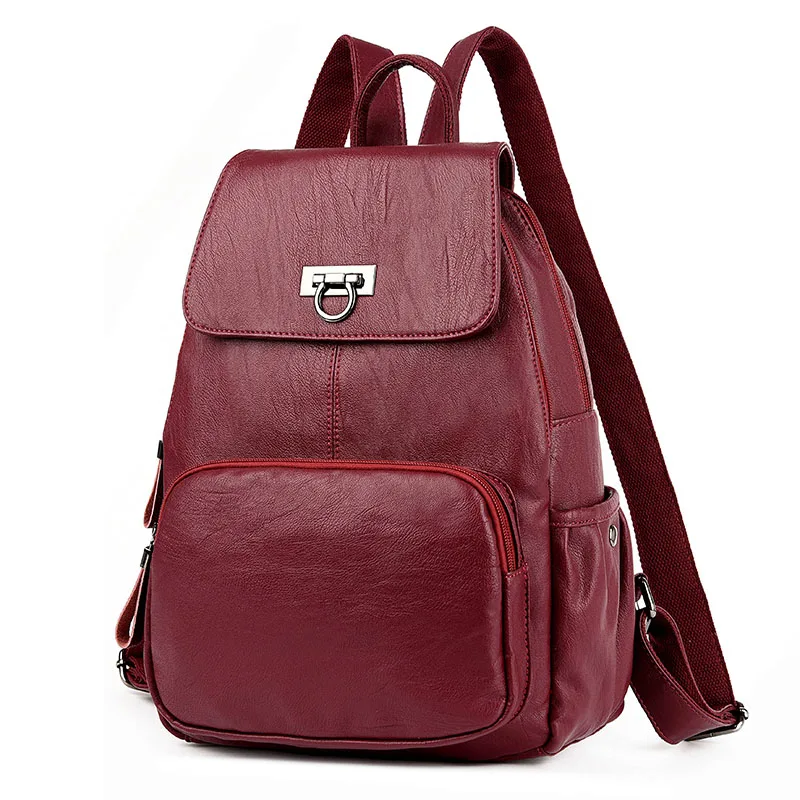 Women Vintage College Student Backpacks For Teenage Girls Designer High