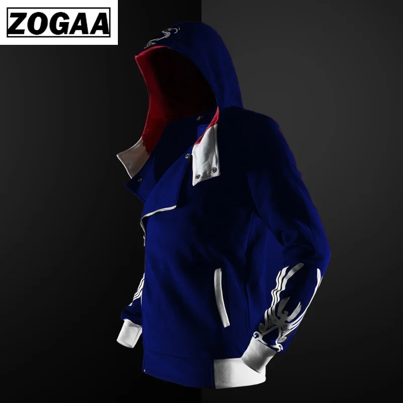 ZOGAA Mens Jacket Coat Hoodie Men Casual Hoodies Sweatshirts Plus Size Printed Autumn Hooded Coat Men Sweatshirt Male Outwear