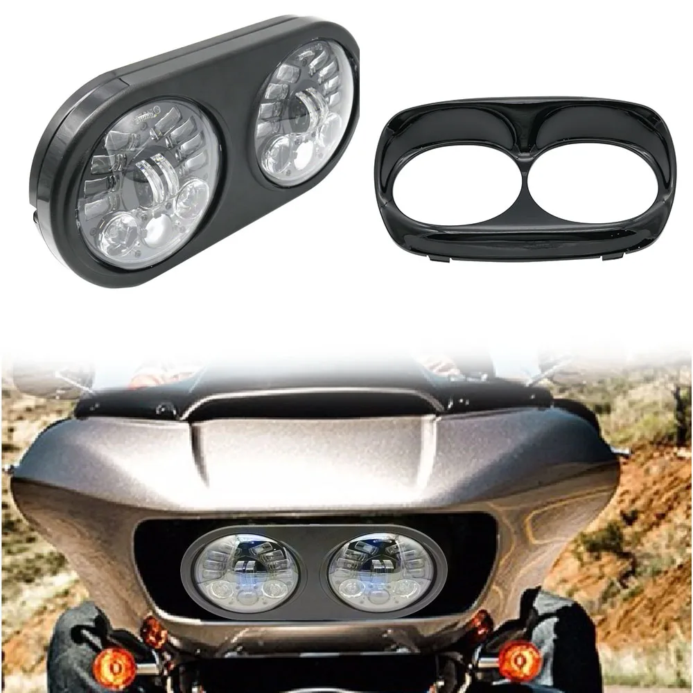 5,7" Moto Road Glide СВЕТОДИОДНЫЙ Фонарь фары Высокая Низкая Лампа мотоцикл светодиодный двойной поворот левый и правый свет