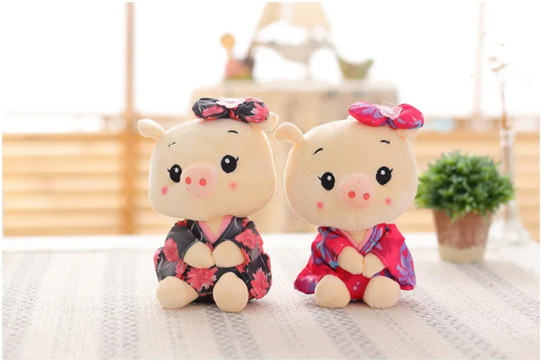 20 см Kawaii японская свинья кимоно KT cat плюшевые куклы игрушки hello kitty творческий детский подарок на день рождения