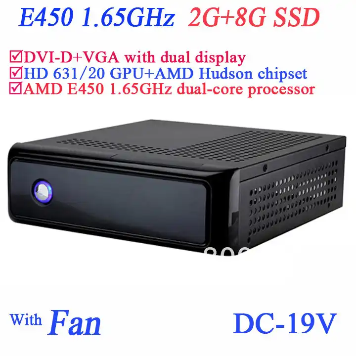 Itx With Amd E450 1 65ghz Dual Core Processor Secc Black Chassis Dvi D Vga Dual Display 2g Ram 8g Ssd Windows Or Linux Installed E450 Itx Atxitx Motherboard Aliexpress