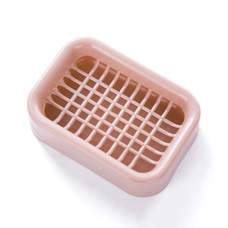 

3pcs Soap Holder Accessories Box Storage Double Layer Plastic Bathroom Dish Holder Organizer