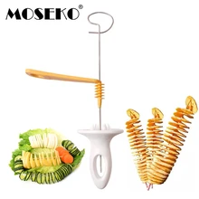 MOSEKO Potato Spiral Cutter Slicer Spiral Potato Chips Potato Tower Making Twist Shredder Cooking Tools MOSEKO Potato Spiral Cutter Slicer Spiral Potato Chips Potato Tower Making Twist Shredder Cooking Tools