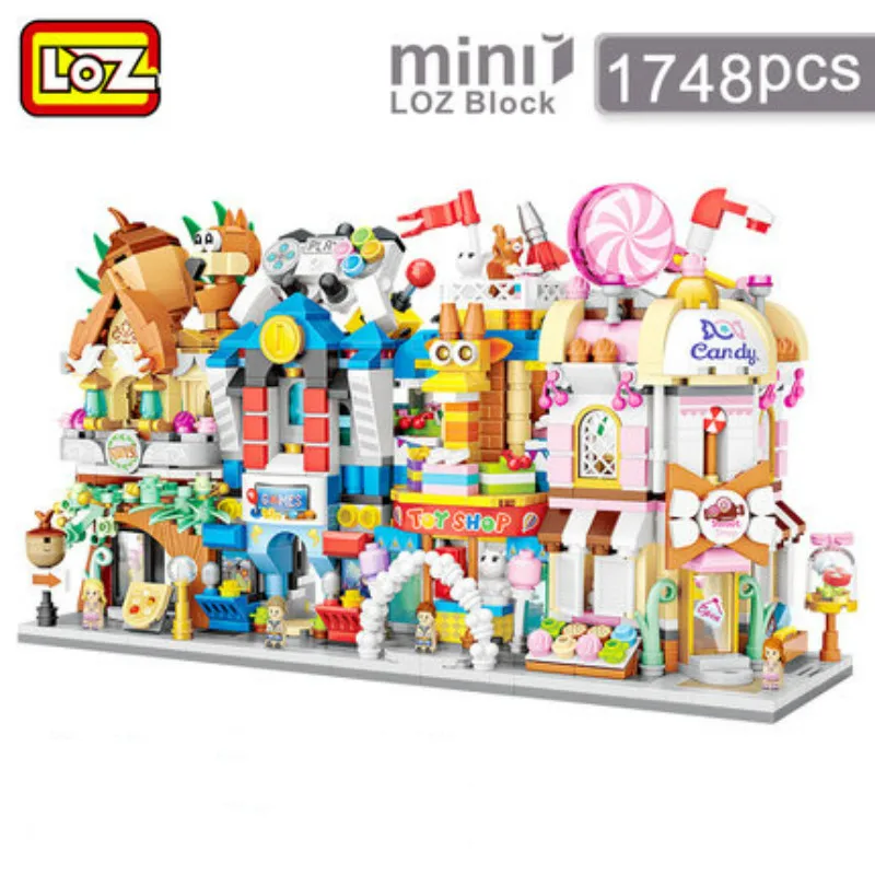 

LOZ Mini Blocks City View Scene Coffee Shop Retail Store Architectures Models & Building Quiz Christmas Toy for Children