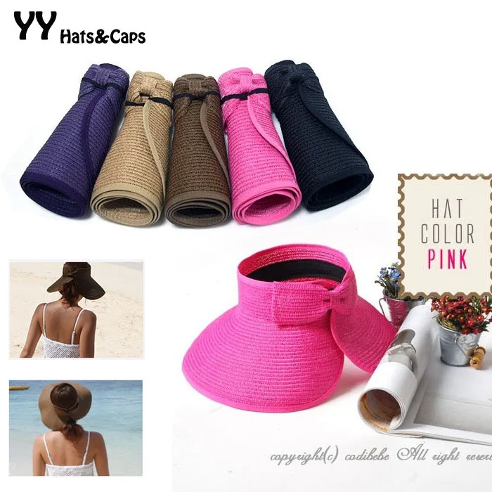 Buy 2015 Fan Hat Straw Summer Beach Sun Hats Woman