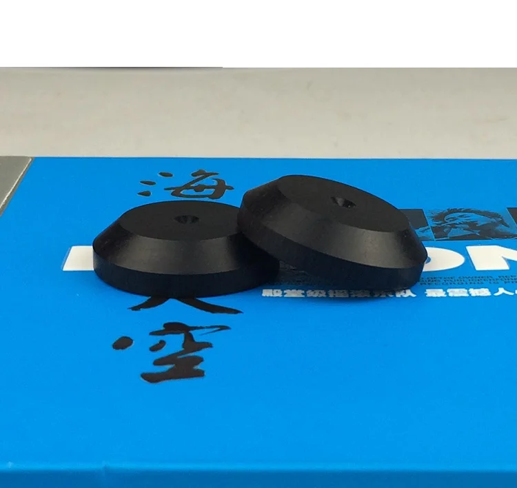 4PCS Ebony Wood Speaker Spike Base Pads CD Amplifier Isolation HIFI