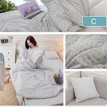 

1 Pcs Winter Lazy Quilt with Sleeves Warm Thickened Multifunction Home Bedding HG99