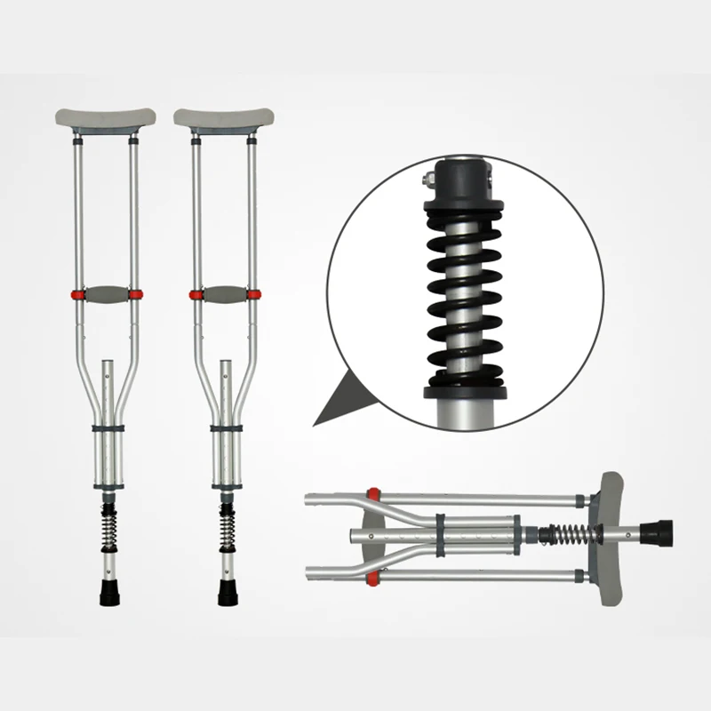 Медицинский Подмышечный костыль для пожилых людей складной портативный легкий Регулируемый Противоскользящий костыль
