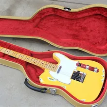 С фабрики, винтажная лютеальная электрогитара и желтая шея, белая накладка, обеспечивают индивидуальный заказ