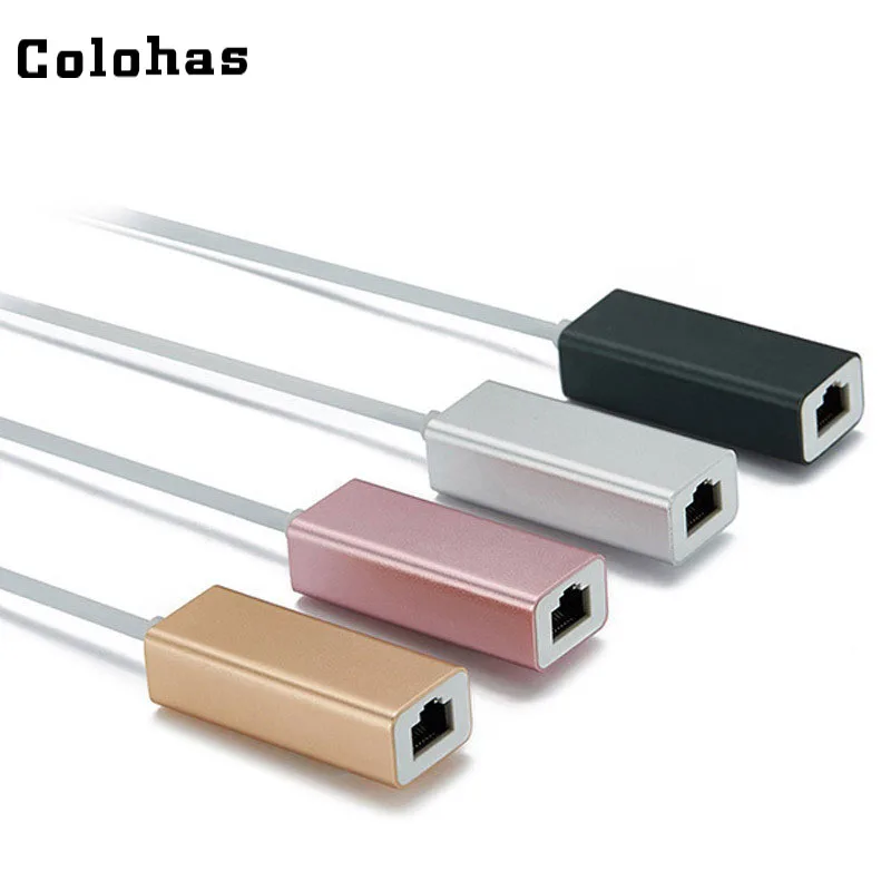 

10/100/1000 Mbps RJ45 to USB Type C External LAN Adapter Gigabit Ethernet Network Converter for Macbook Chromebook