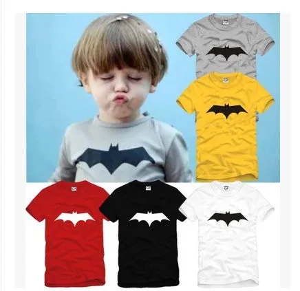 Брендовая детская одежда с Бэтменом для мальчиков и девочек хлопковая футболка с короткими рукавами