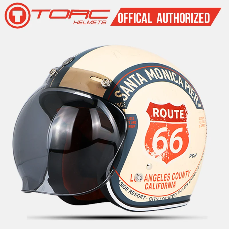 Ретро шлем TORC T50 для мотокросса мотоциклетный с открытым лицом скутера|helmet