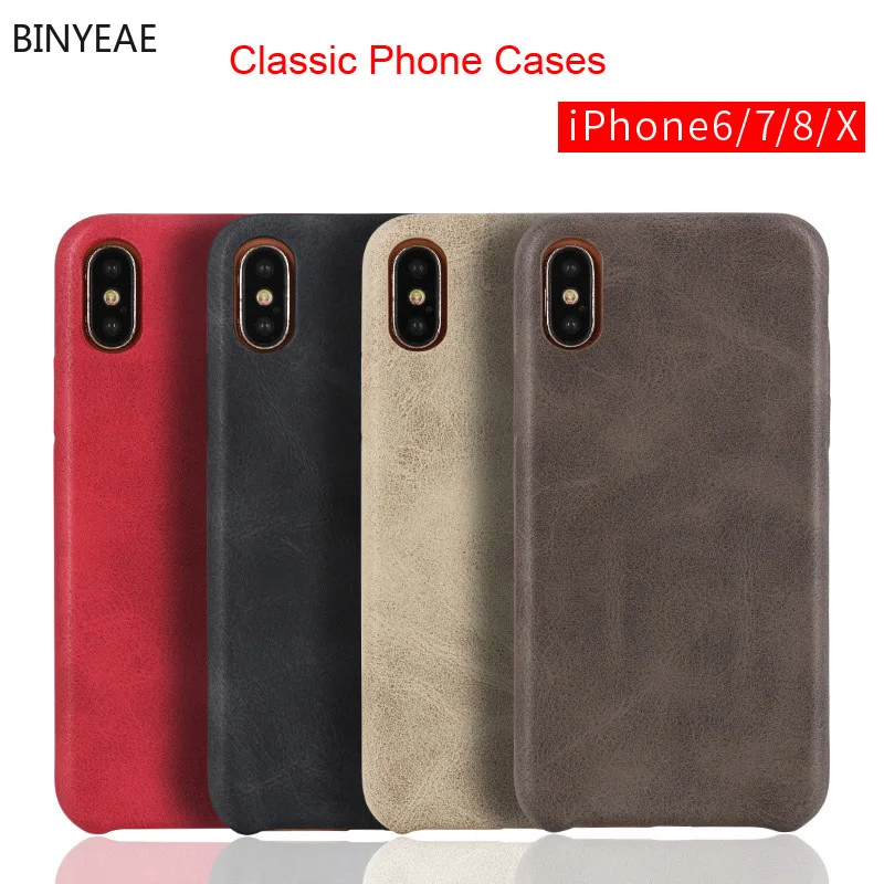 IPhone X Case Nostalgic Iphone 8 Plus Case PU Leather Iphone 7 Case