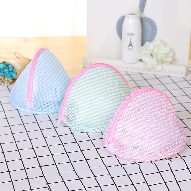 XZJJA Thinnet Stripe Laundry Bags Clothing Underwear Bra Socks Washing Machine Mesh Bag Zipper Washing Pouch Protector Net Case