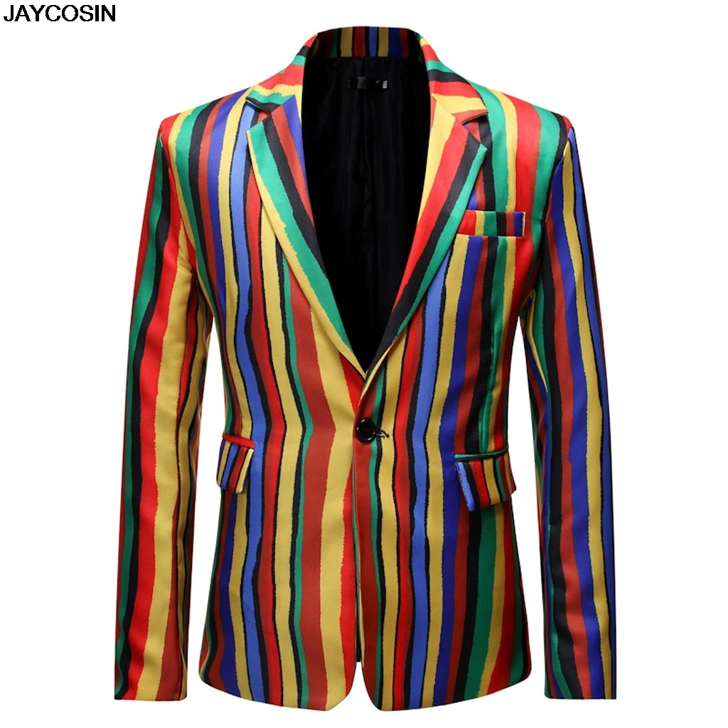 

MANVIEW Jackets 2019 hot coats Men's Dress Striped Suit Notched Lapel Slim Fit Stylish Blazer Jacket Outwear high quality 9708