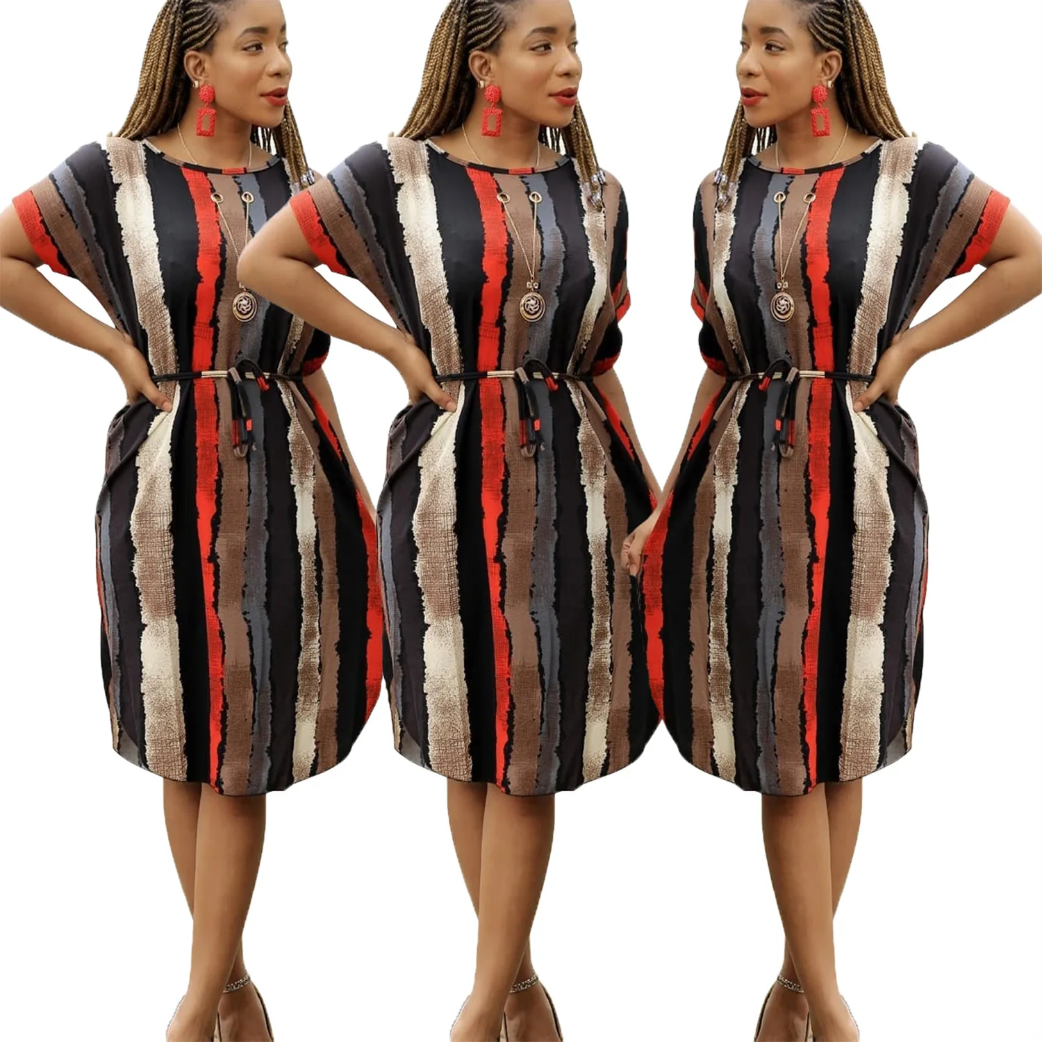 

2019 Dashiki African Dresses For Women 2019 Summer Plus Size Dress Ladies Sequins Traditional African Clothing