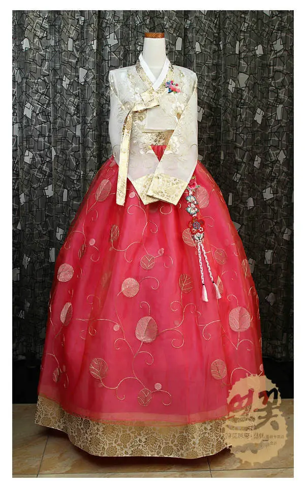 Платье ханбок Традиционный корейский невесты свадебные современные ханбок высокая талия платье