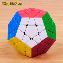 Shengshou MagFoSho Megaminxeds, Магический кубик, Скорость головоломка наклейка "Кубики" меньше, антистрессовые игрушки профессиональный 12 Сторон куб