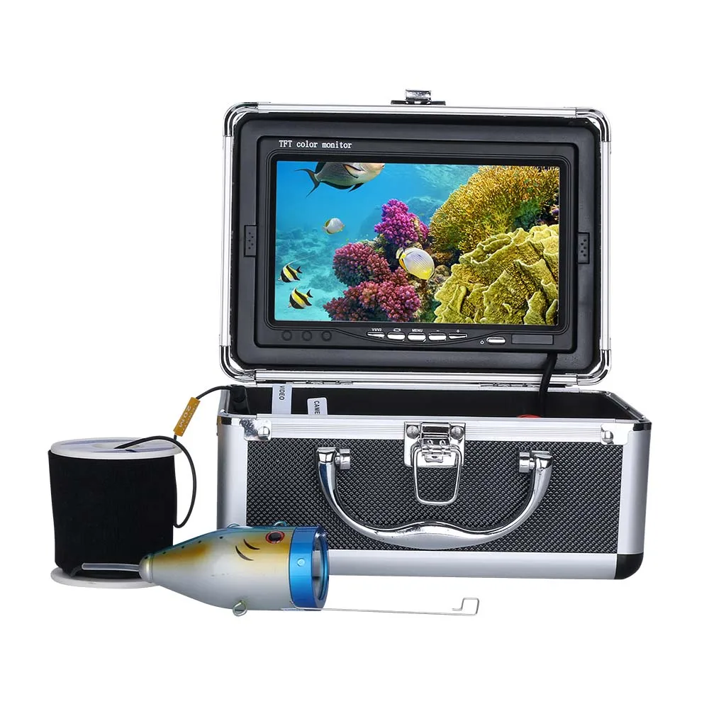 

PDDHKK 7'' Inch 1000 TVL Waterproof Fish Finder Fishing Video Camera Underwater 15pcs White LEDs + 15pcs Infrared Lamp Ice Lake