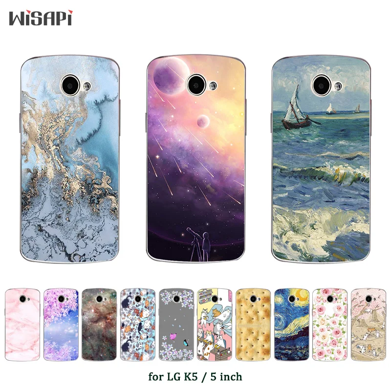 

for LG K5 Case Cover Soft TPU Silicone Cover Coque Clear Cases Fashion Printed Mobile Phone Bag for LG k5 K 5 X220ds Fundas