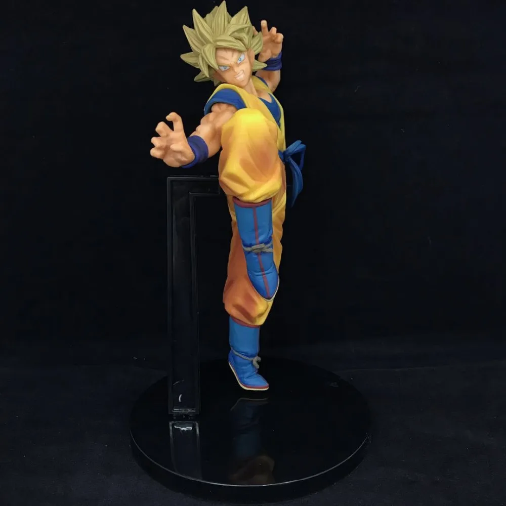 New hot sale Dragon Ball Z Son Goku Kakarotto Super saiyan battle ver. yellow hair 23CM PVC gift ...