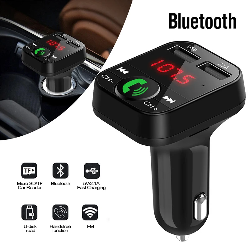 

2019 NEW Car Mp3 Player Car Kit Handsfree Wireless Bluetooth FM Transmitter LCD MP3 Player USB Car Accessories