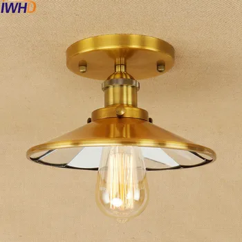 

Industrial Vintage Loft Style LED Ceiling Lights Lustre Lens Retro Ceiling Lamp Fixtures For Home Lighting Luminarias Para Teto