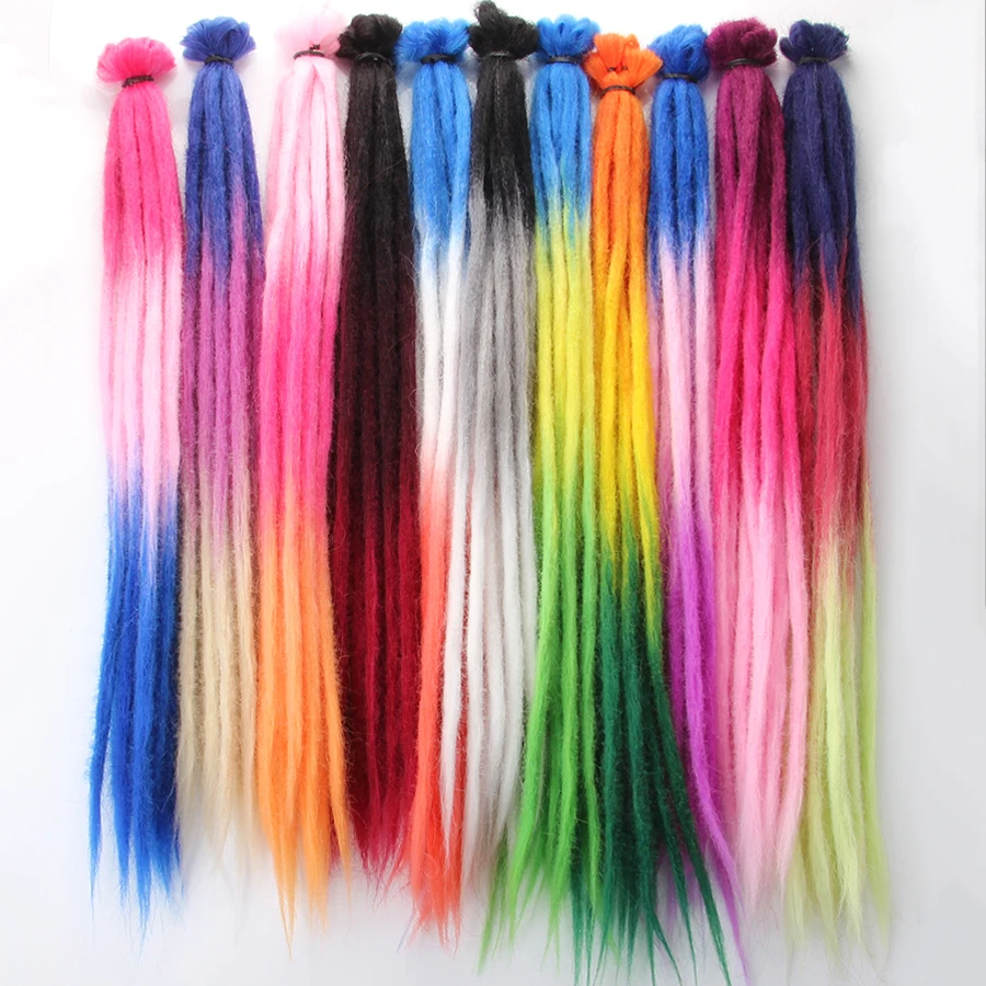 

Synthetic 52 Colors Ombre Pink Red Soft Dreadlocks in Jumbo Braids Hair for Dreads Synthetic Faux Hair Extensions For Men Women
