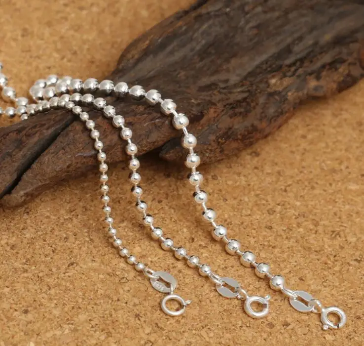 KJJEAXCMY fine jewelry S925 pure silver Italian classic 2.0mm round