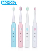 Usb зарядка акустическая волна зубная щетка перезаряжаемая зубная щетка цветная зубная щетка IPX7 Водонепроницаемая щетка для взрослых