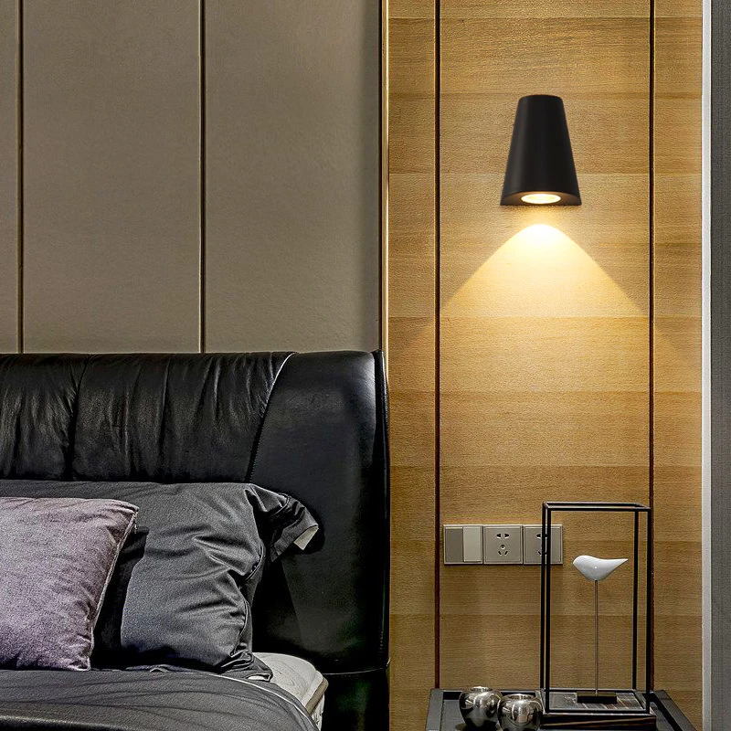 

Nordic creative personality wall lamp aisle bedroom bedside balcony hotel LED simple background wall lights