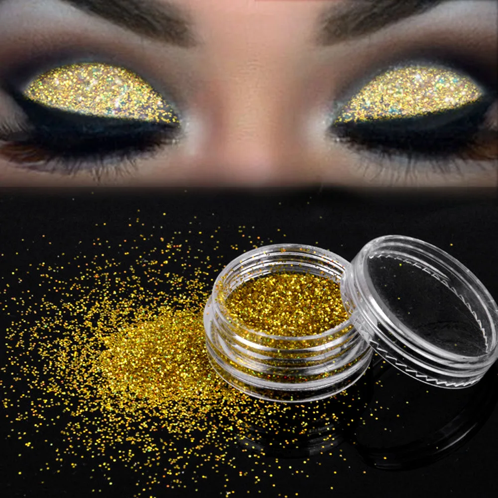 eye shadow glitter eyeshadow palette of shadows Sparkly Makeup Glitter Loose Powder EyeShadow Gold Eye Shadow Pigment #0.7