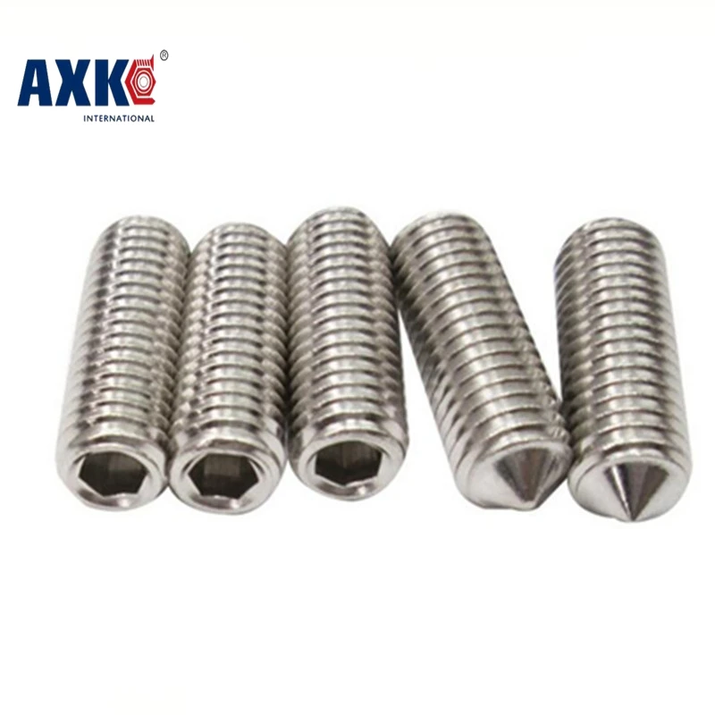 

Vis Axk 100pcs M4 Stainless Steel Allen Head Hex Socket Grub Screw Bolts Nuts Fasteners With Cone Point Screws M4*20 Mm M4x20mm