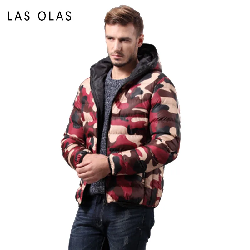 Red Camouflage Jacket Men Jasje Winter Waterproof Windproof Warm Coat