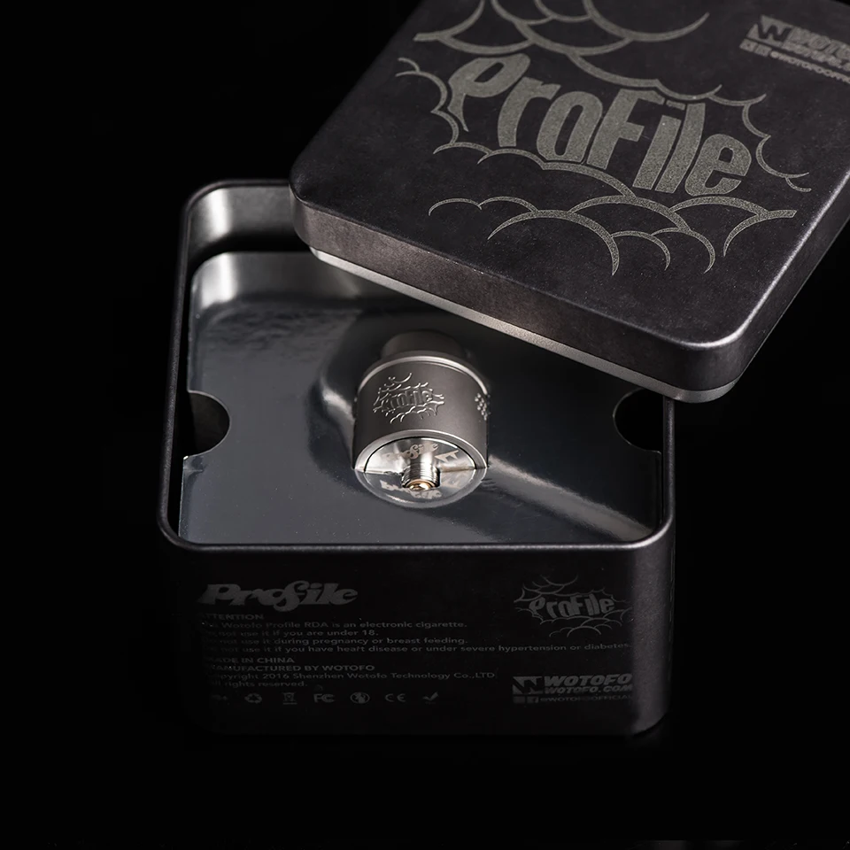 Original Wotofo Profile RDA 24mm rebuildable dripping atomizer with Mesh Style Coil regularsquonk pin juice taster RDA  (27)