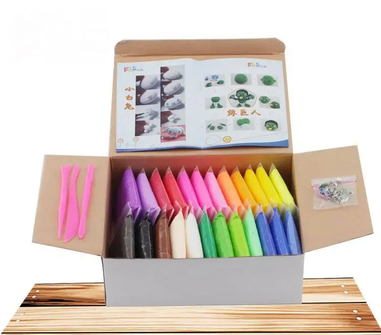 Buy 24colors children colored fimo clay plasticine